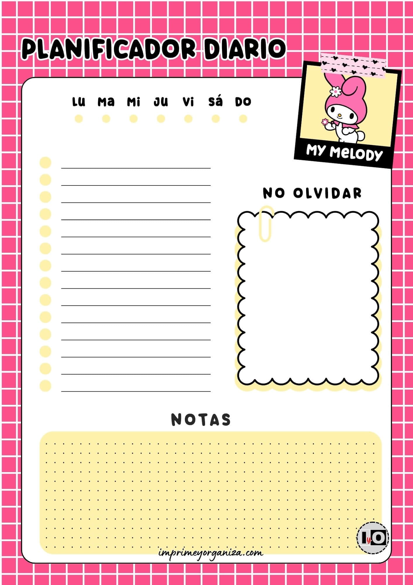 Planificador Diario de My Melody