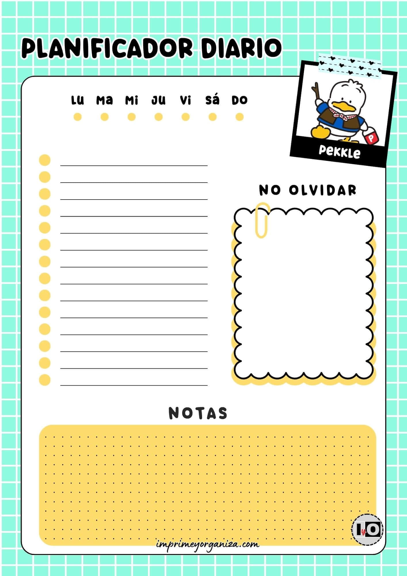 Planificador Diario de Pekkle