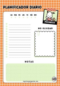 Planificador Diario de Pochacco