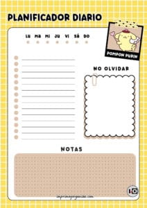 Planificador Diario de Pompon Purin