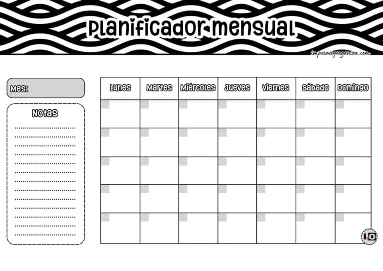 Planificador Mensual Ondas