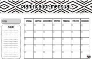 Planificador Mensual Tribal