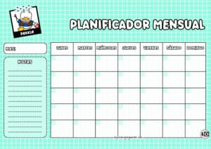 Planificador Mensual de Pekkle