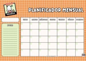 Planificador Mensual de Pochacco