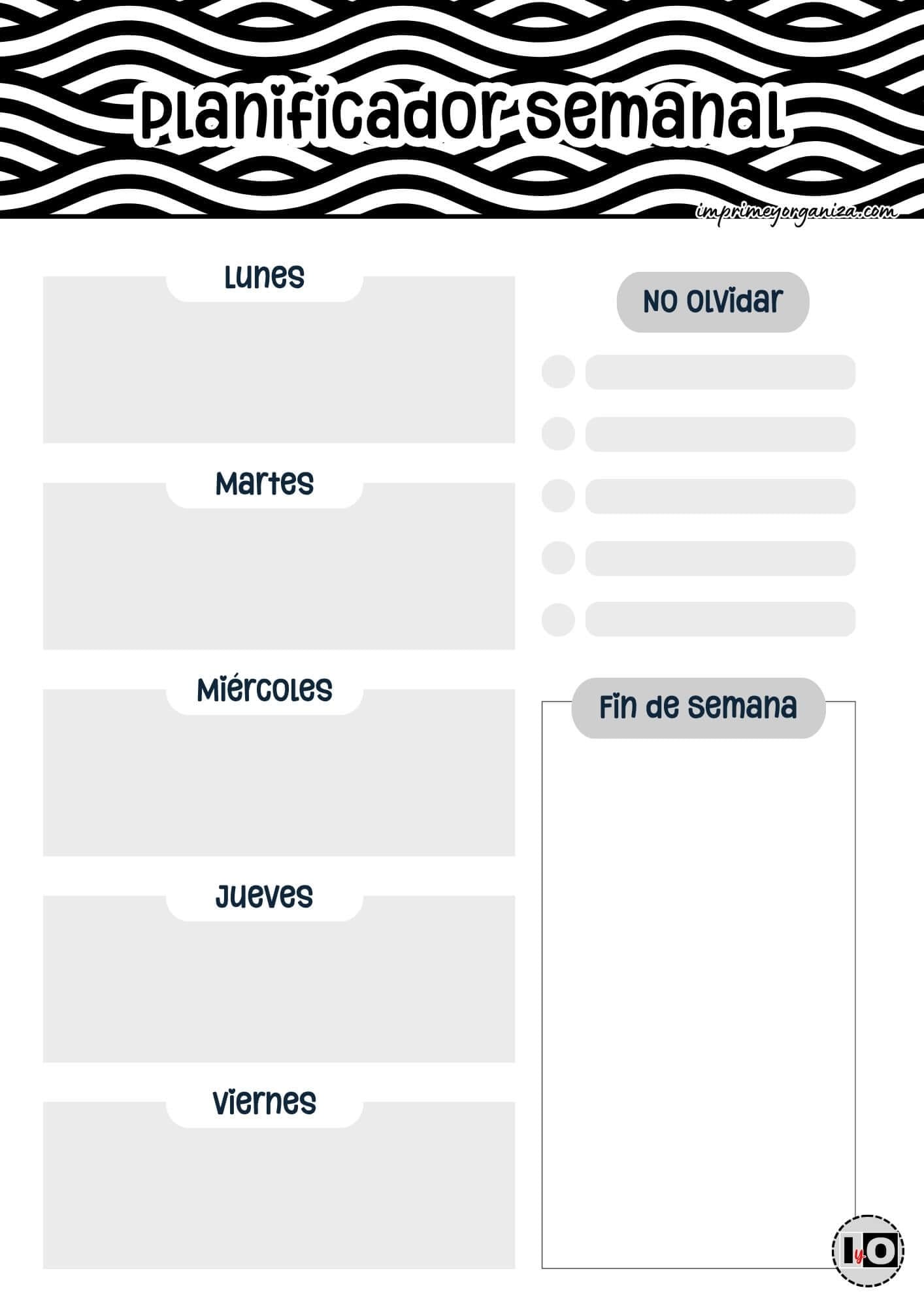 Planificador Semanal Ondas