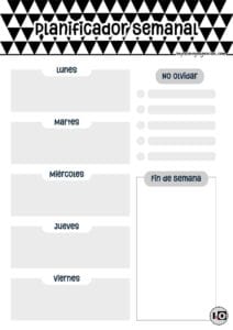 Planificador Semanal Triángulos