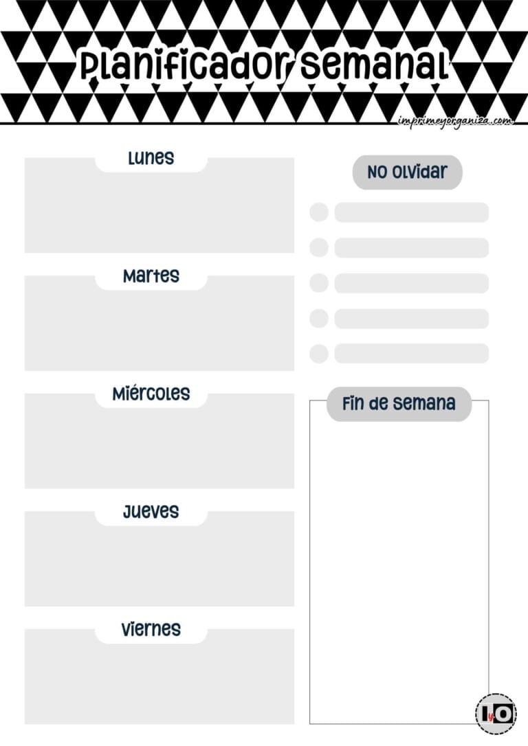 Planificador Semanal Triángulos