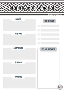Planificador Semanal Tribal
