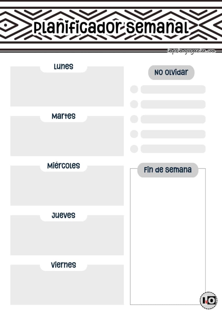 Planificador Semanal Tribal