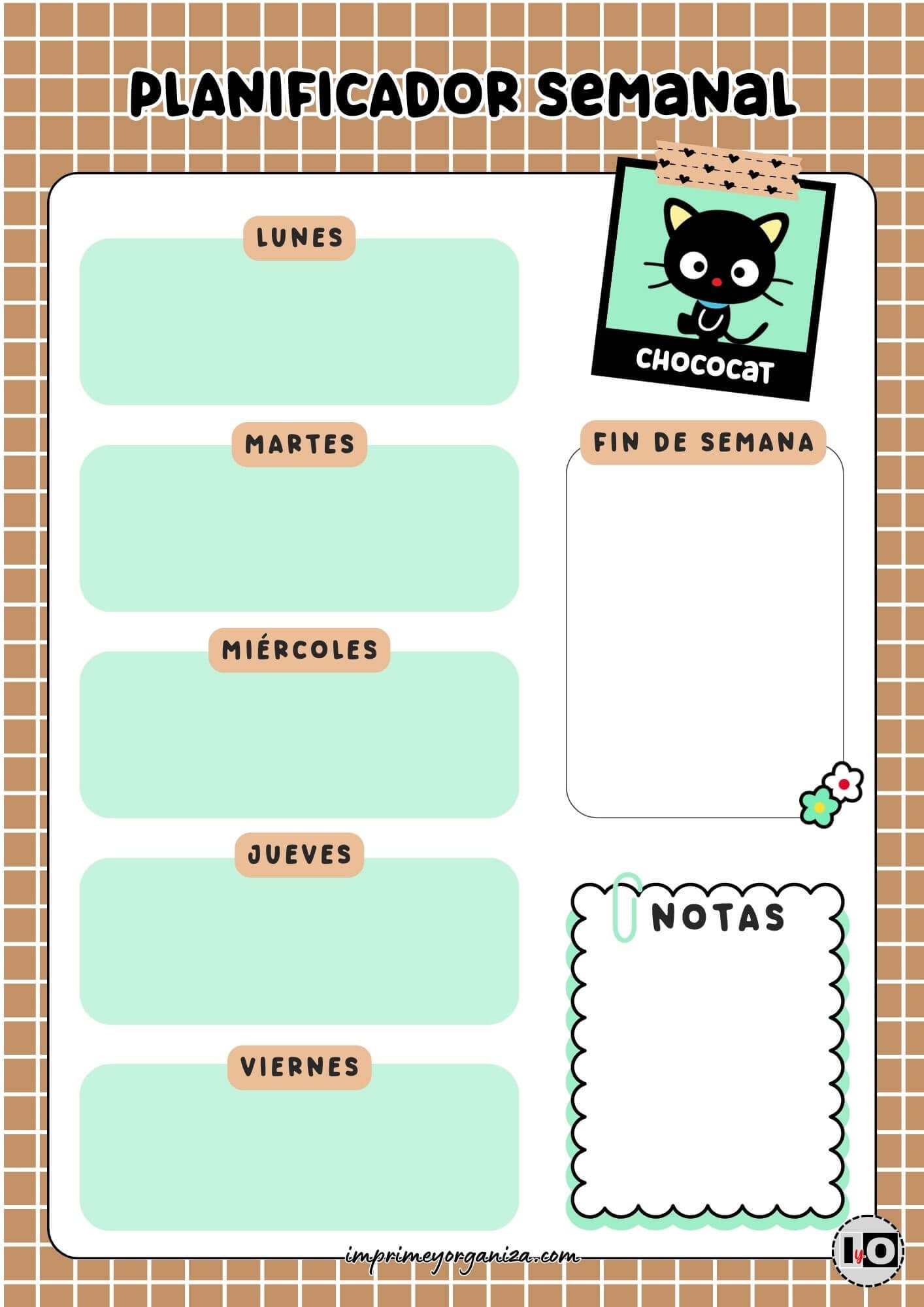Planificador Semanal de Chococat