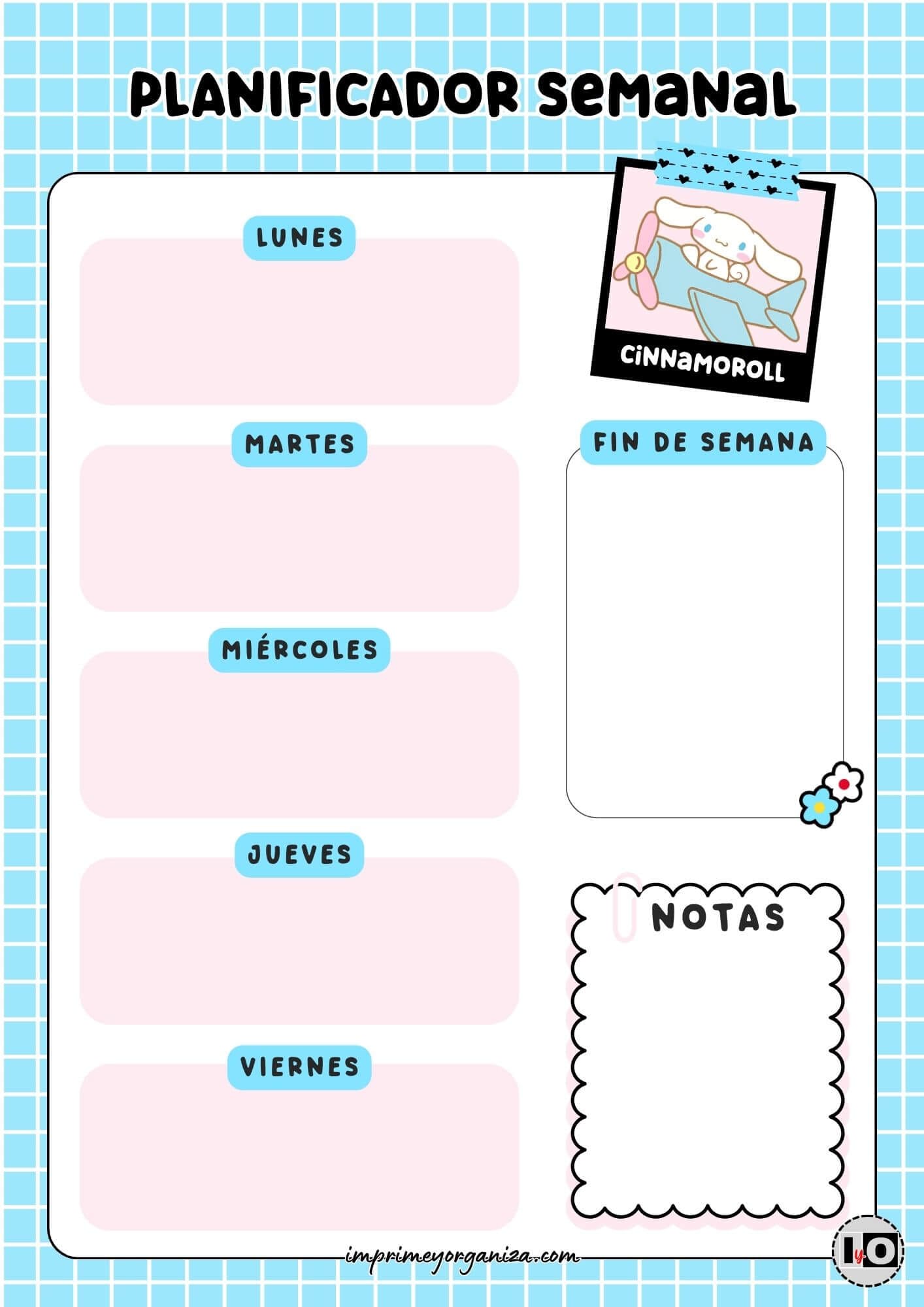 Planificador Semanal de Cinnamoroll