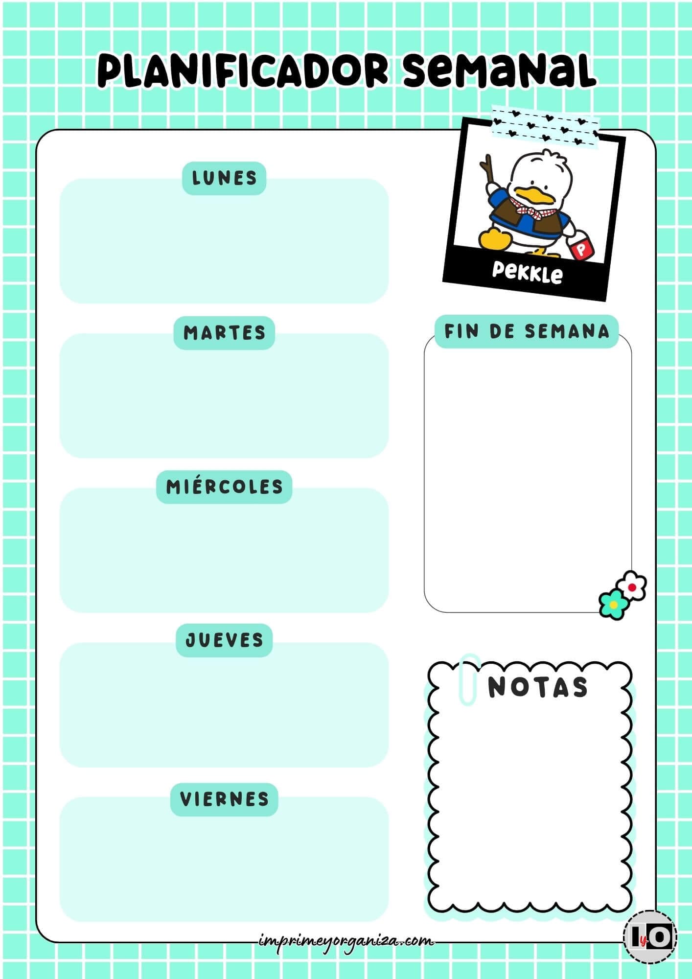 Planificador Semanal de Pekkle