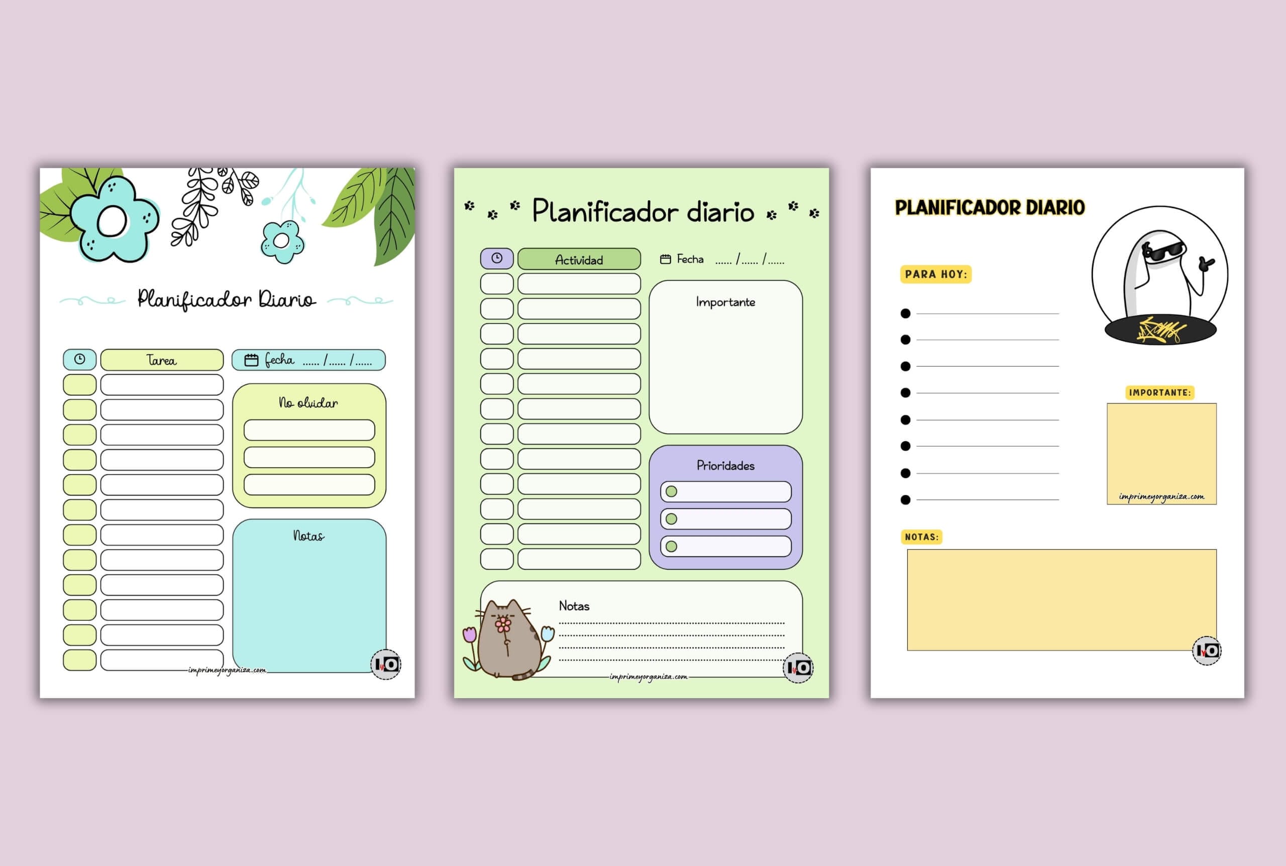 los mejores planificadores diarios para imprimir en PDF gratis