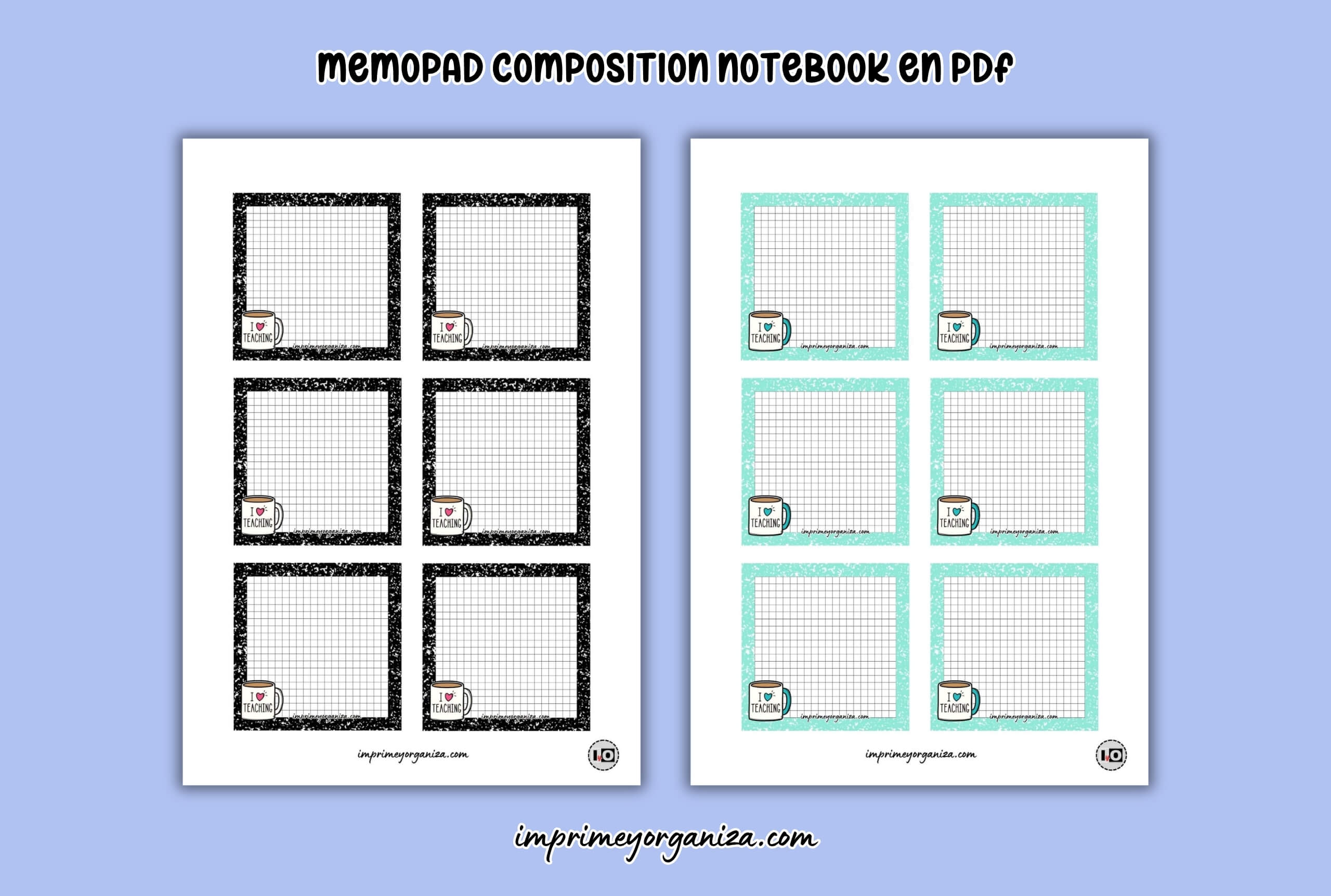 memopad composition notebook para maestros para imprimir gratis