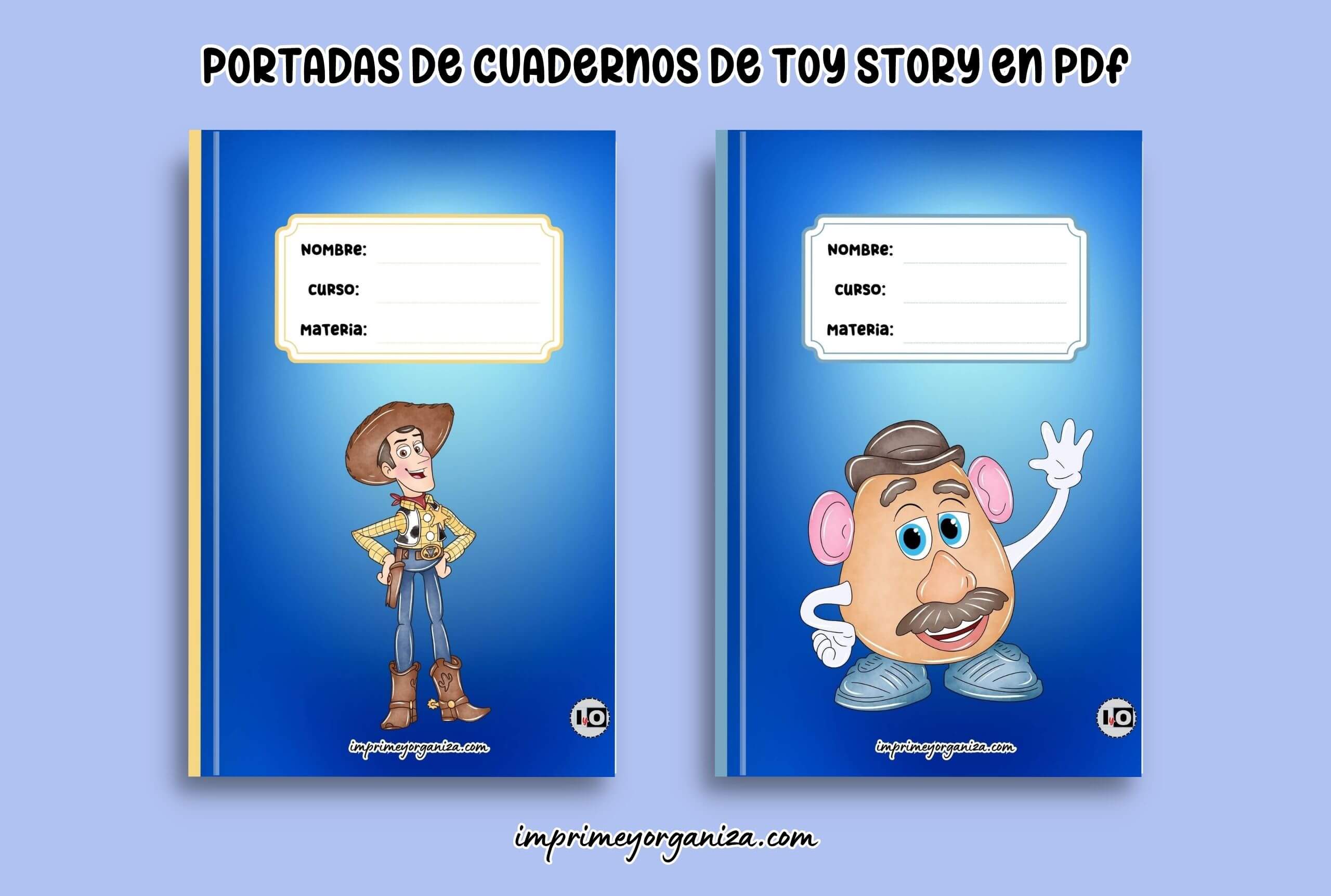 portadas de cuadernos toy story para imprimir gratis