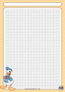Hoja cuadriculada Donald Duck
