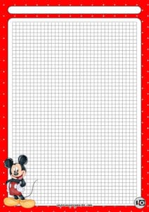 Hoja cuadriculada Mickey Mouse