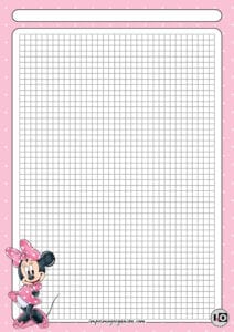 Hoja cuadriculada Minnie Mouse
