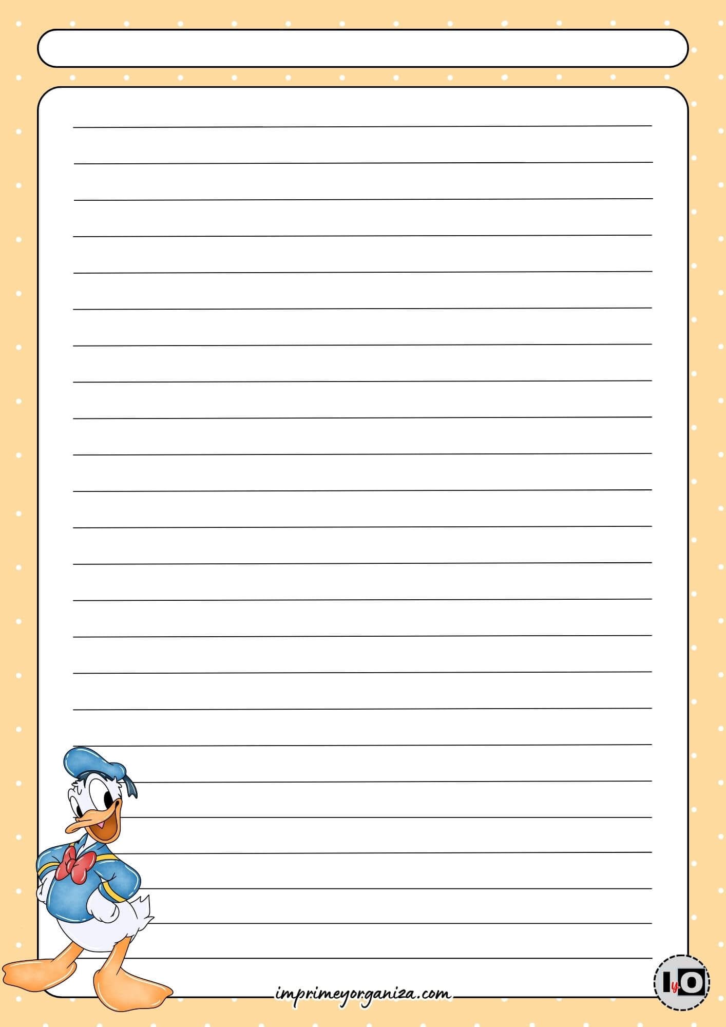 Hoja rayada Donald Duck