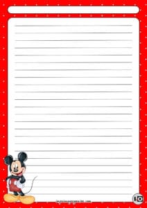 Hoja rayada Mickey Mouse