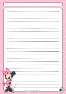 Hoja rayada Minnie Mouse