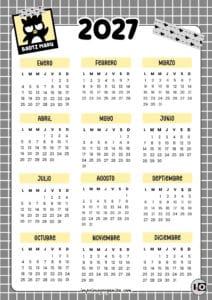 Calendario 2027 Badtz Maru
