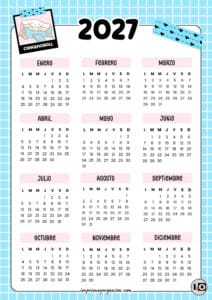 Calendario 2027 Cinnamoroll