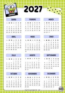 Calendario 2027 Keroppi