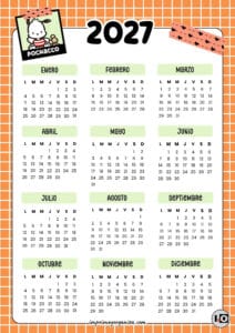 Calendario 2027 Pochacco