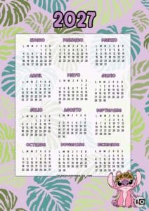 Calendario Anual 2027 Ángela