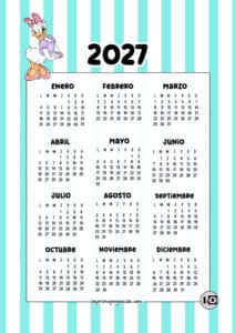 Calendario de 2027 Daisy