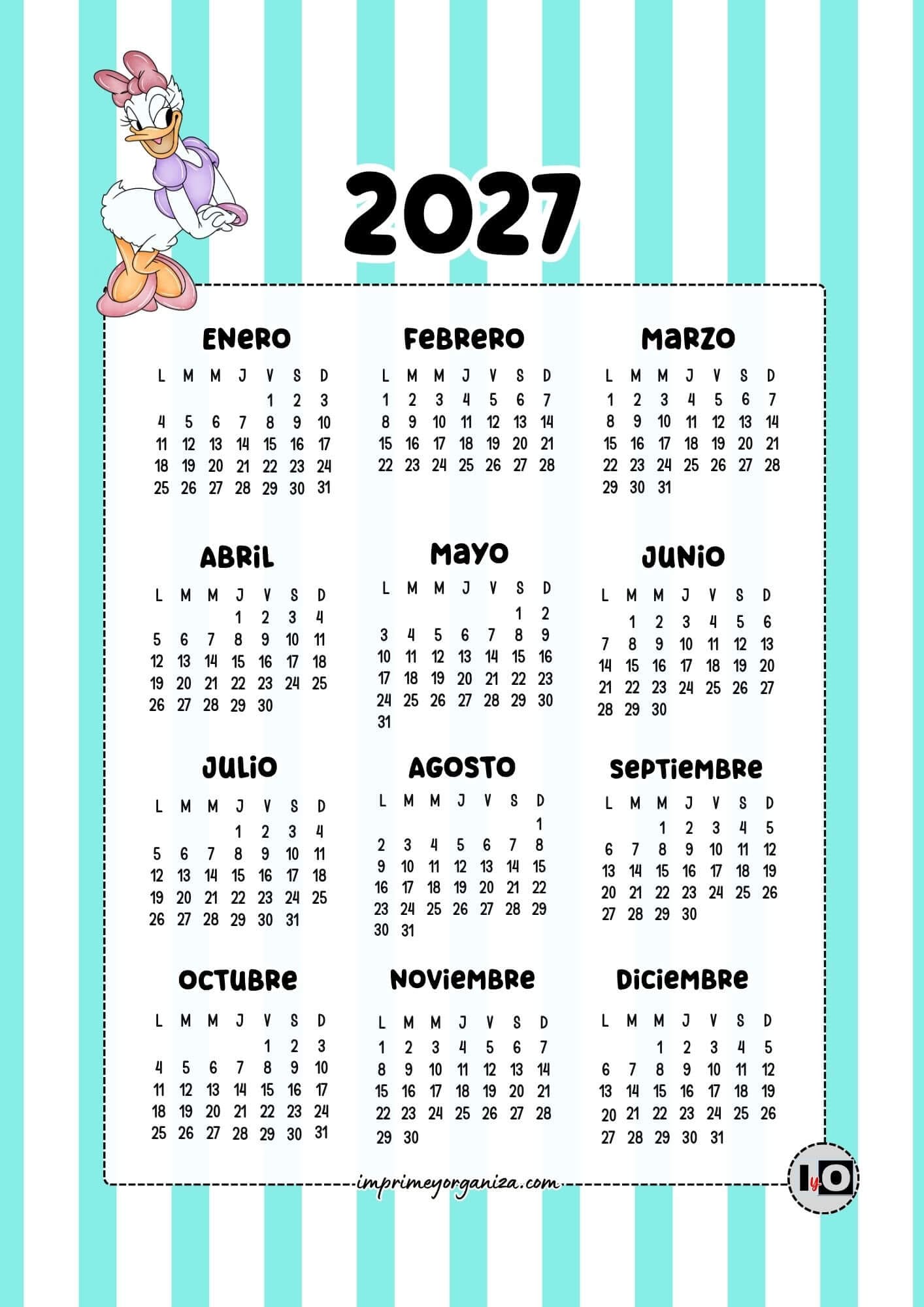 Calendario de 2027 Daisy