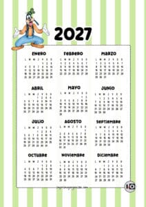 Calendario de 2027 Goofy
