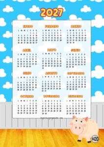 Calendario de 2027 Hamm