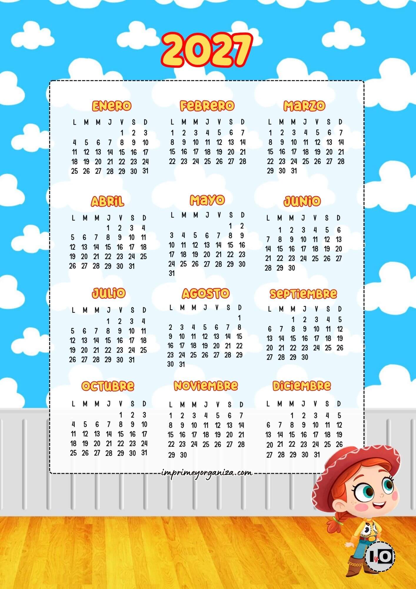 Calendario de 2027 Jessie