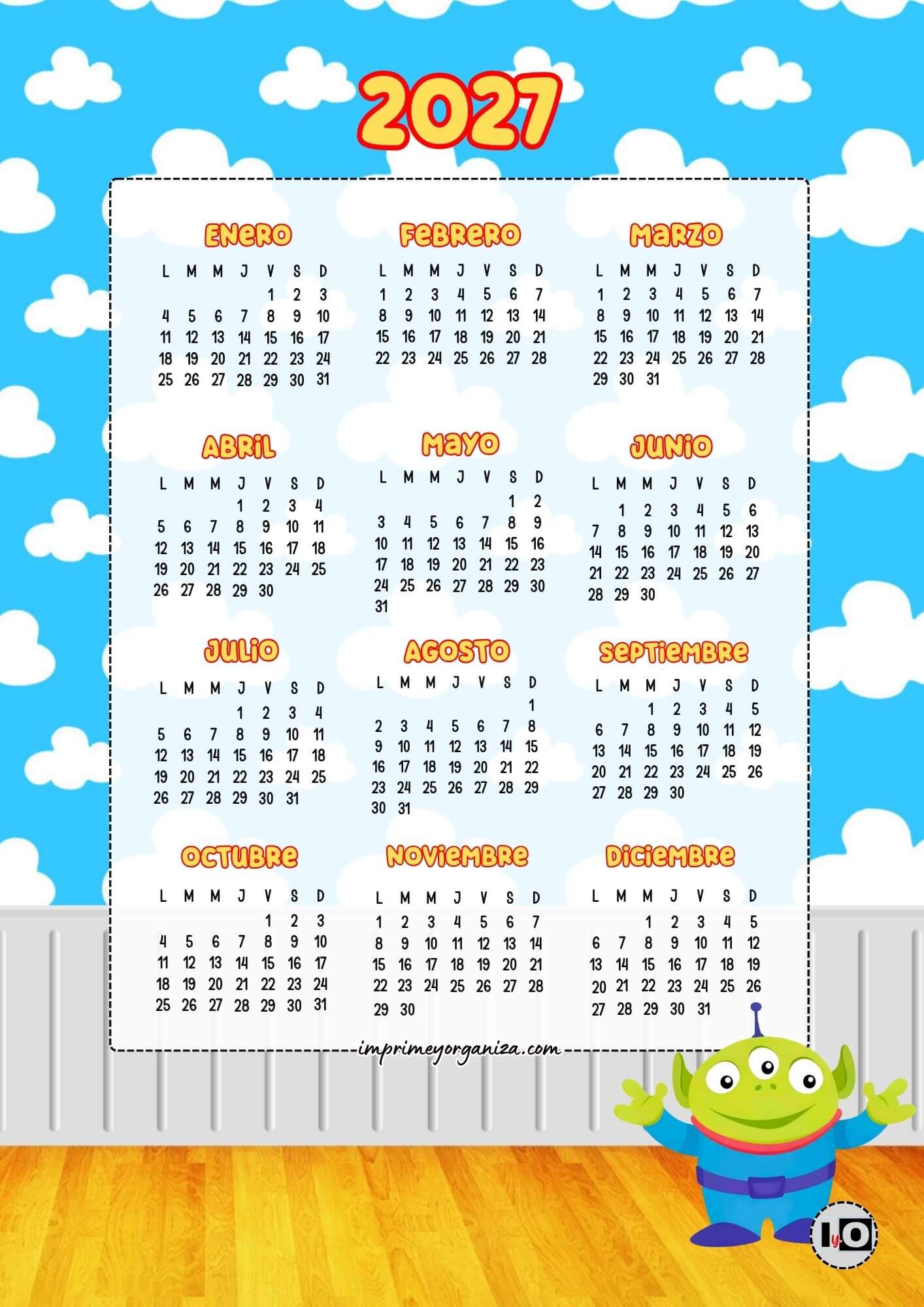 Calendario de 2027 Marcianito