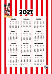 Calendario de 2027 Mickey