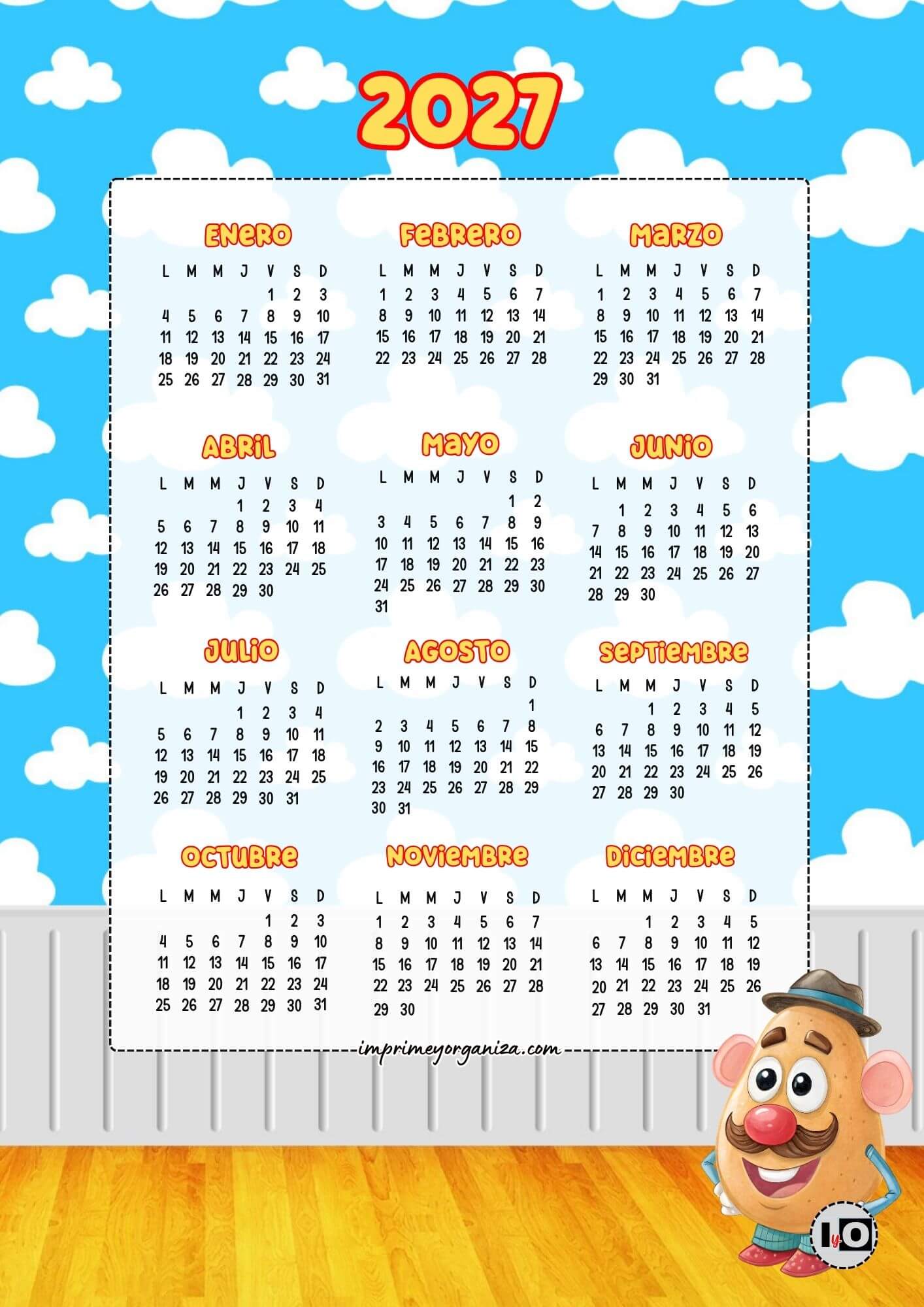Calendario de 2027 Mr. Potato