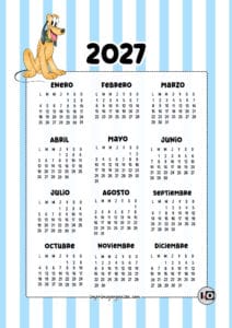 Calendario de 2027 Pluto