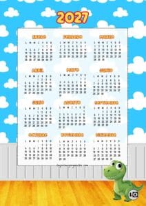 Calendario de 2027 Rex