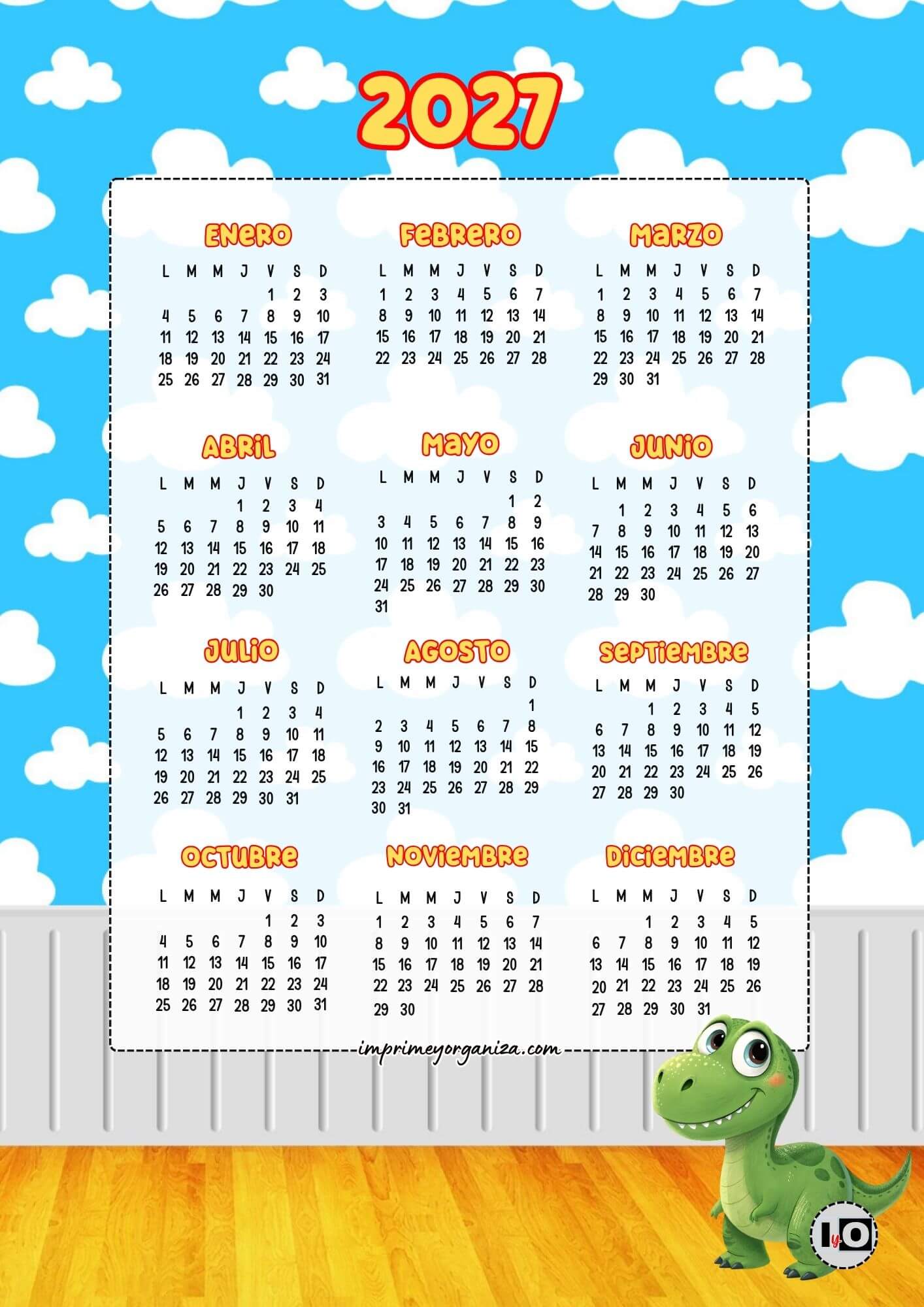 Calendario de 2027 Rex