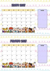 Calendario escritorio 2027 Rugrats