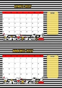 Calendario escritorio 2027 Snoopy