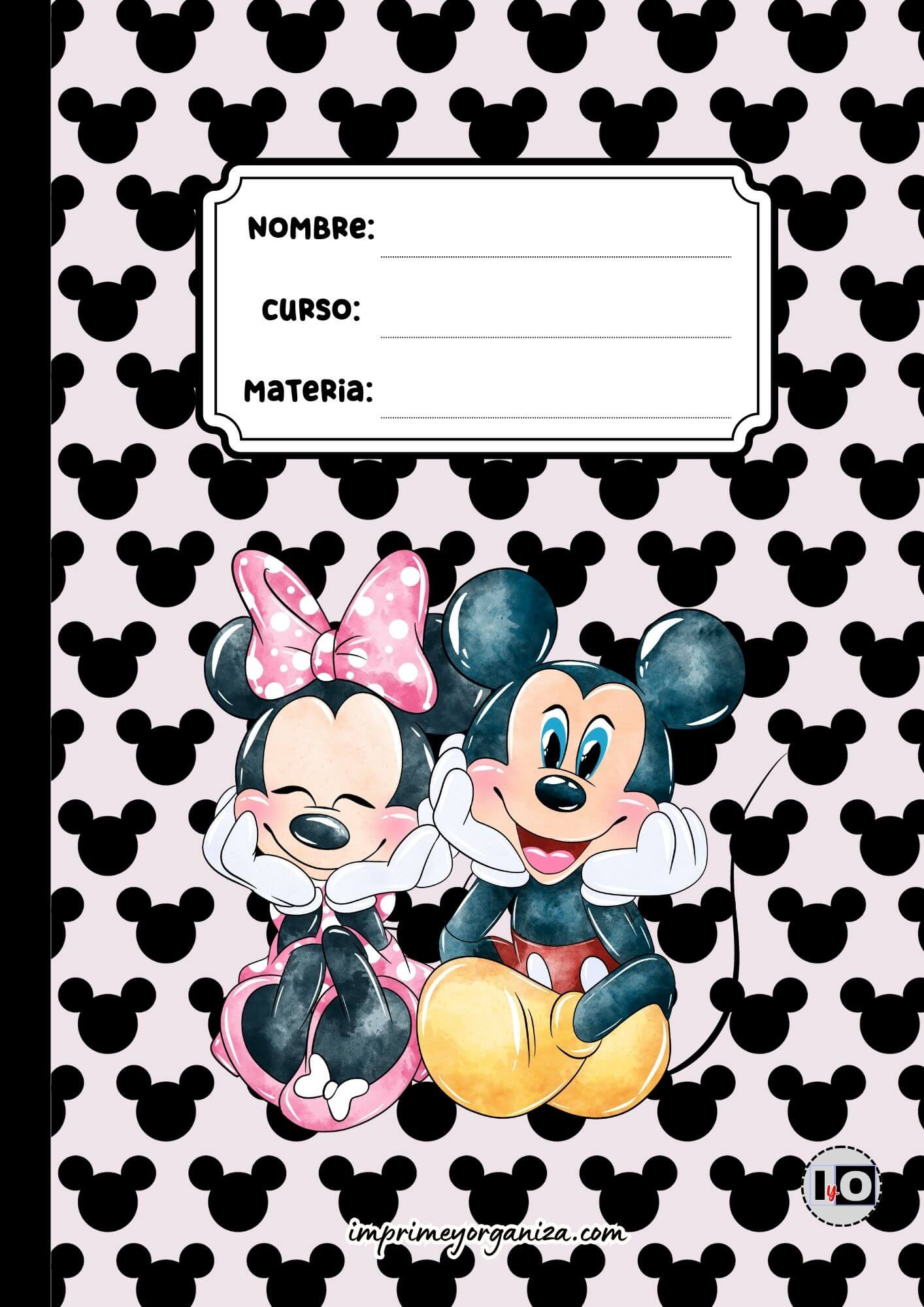 Portada y contraportada Mickey y Minnie