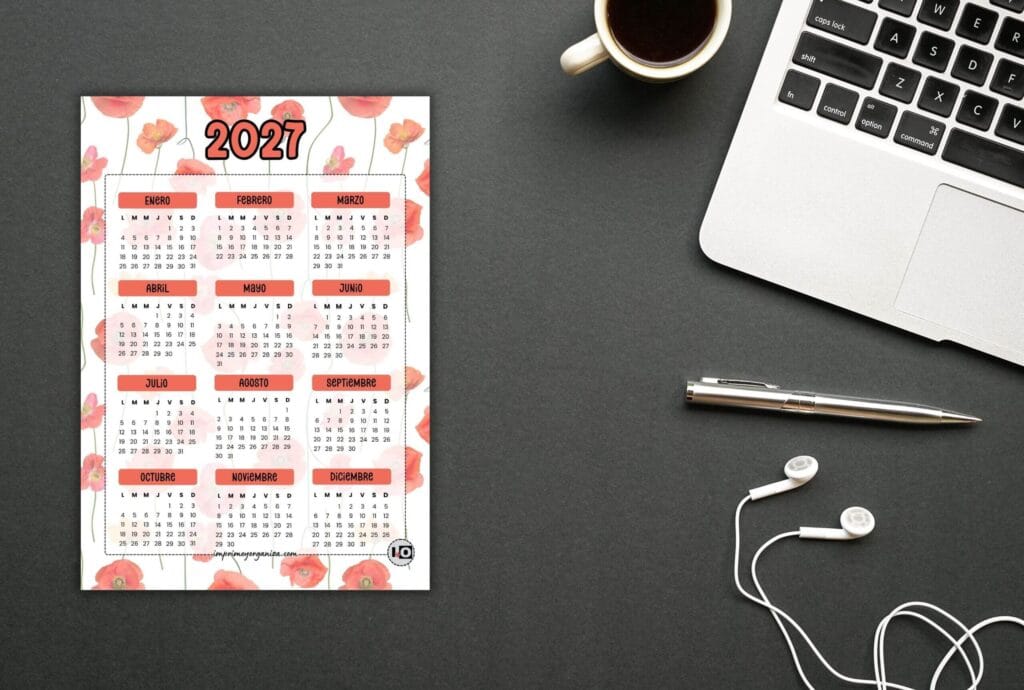 los mejores calendarios anuales de 2027 para imprimir en PDF gratis