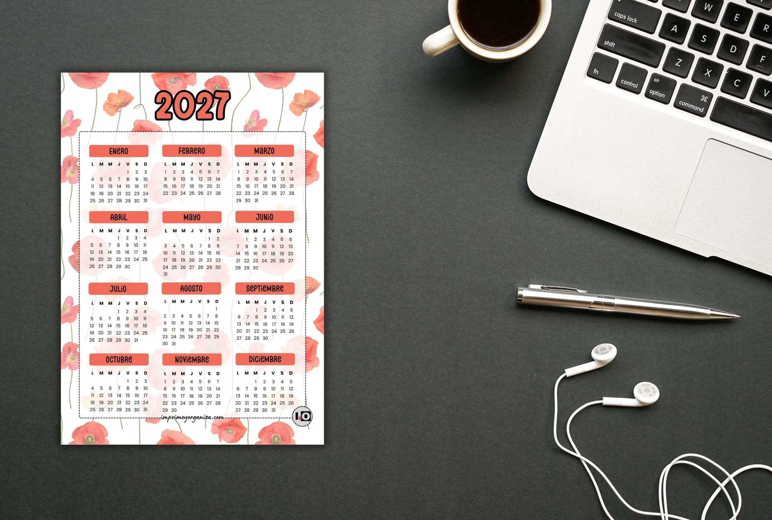 los mejores calendarios anuales de 2027 para imprimir en PDF gratis