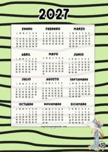 Calendario Anual 2027 Sarah Kay