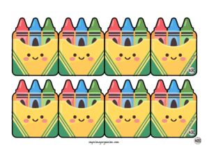 Cenefa crayones pizarrón