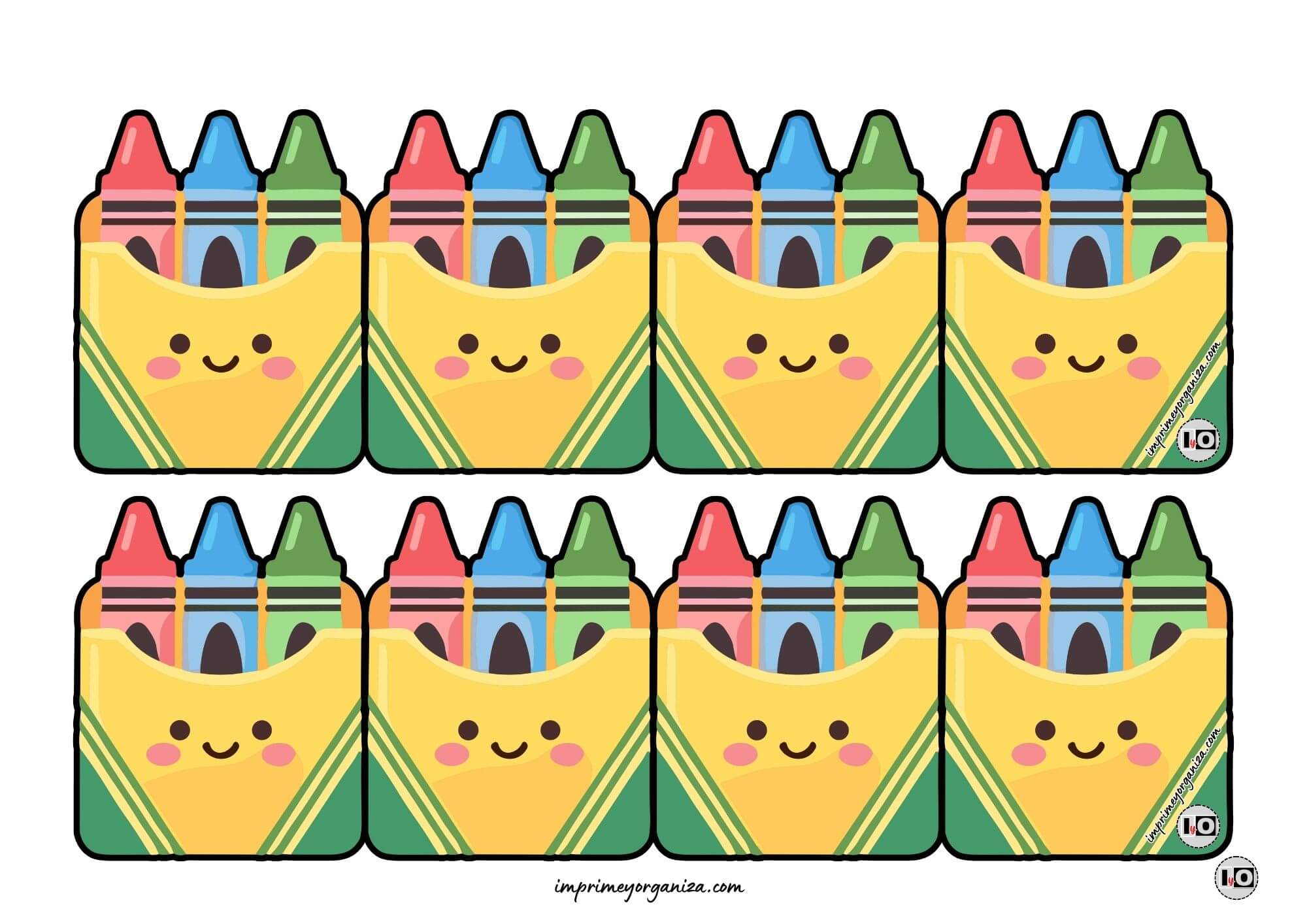Cenefa crayones pizarrón