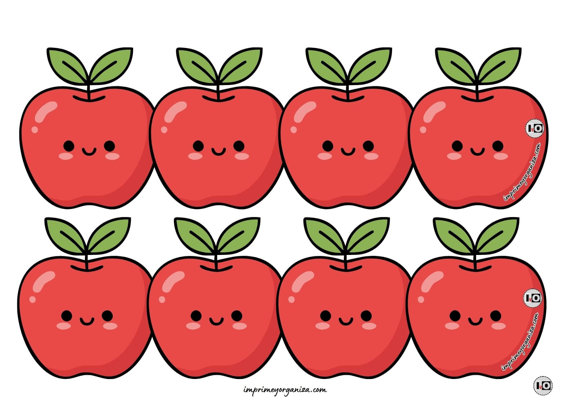 Cenefa manzanas pizarrón